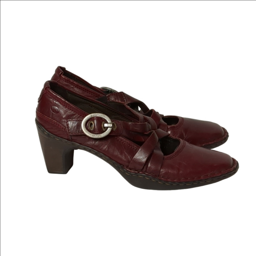 Josef Seibel Burgundy Leather Heels